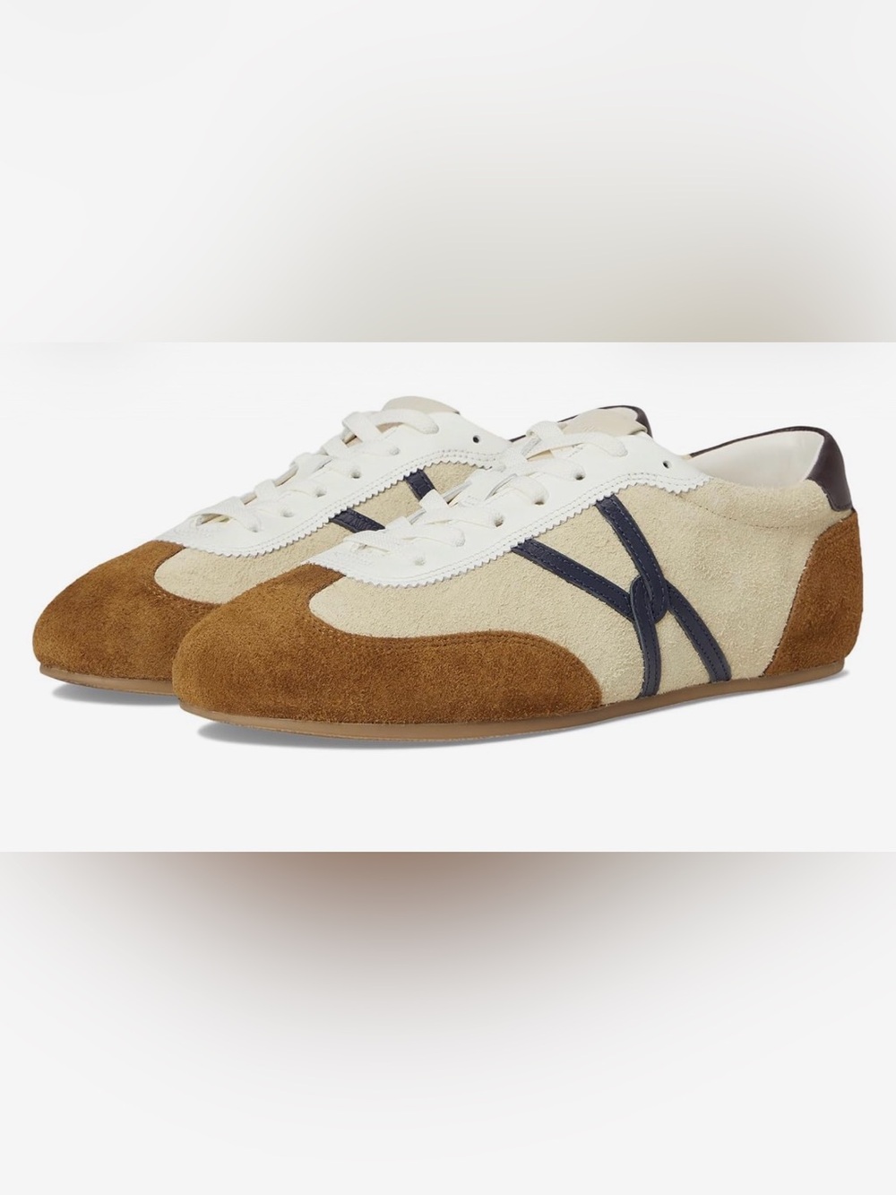 Veronica Beard NEW Riviera sneaker ladies 10 camel tan brown leather low profile
